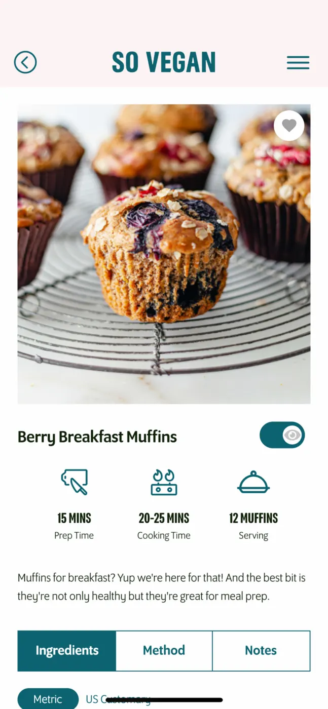 So Vegan screen 1