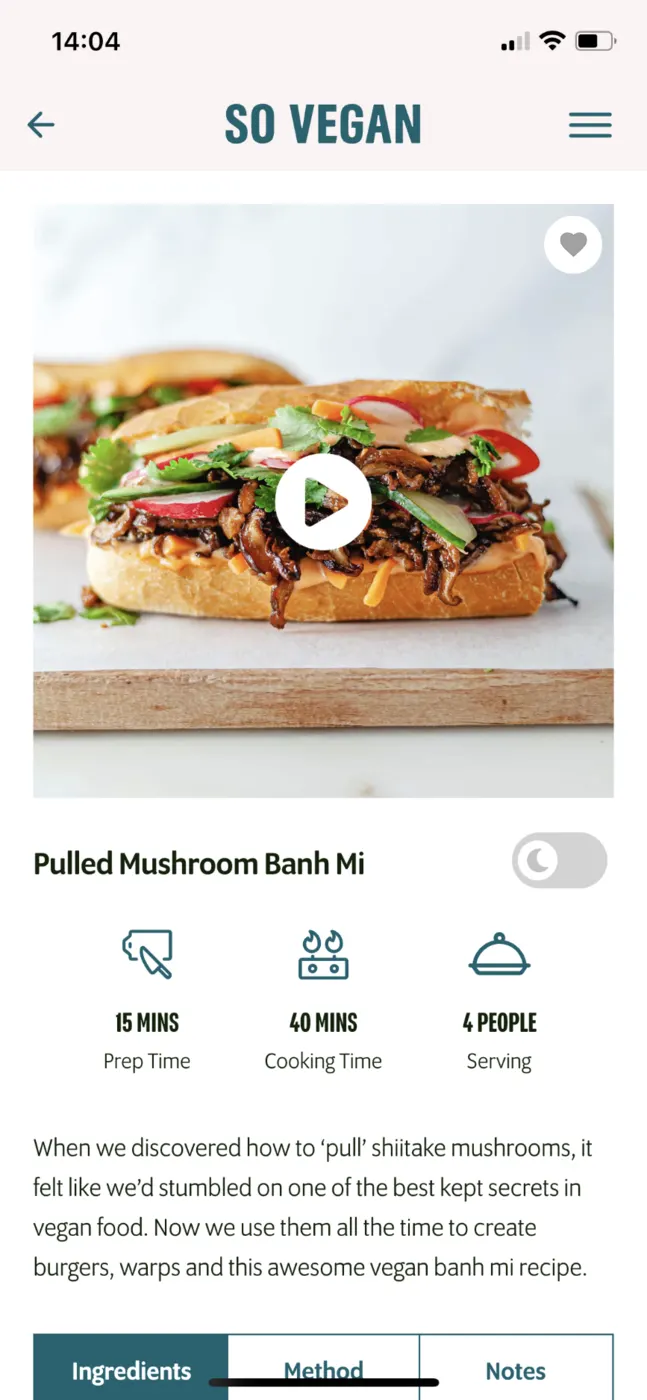 So Vegan screen 2