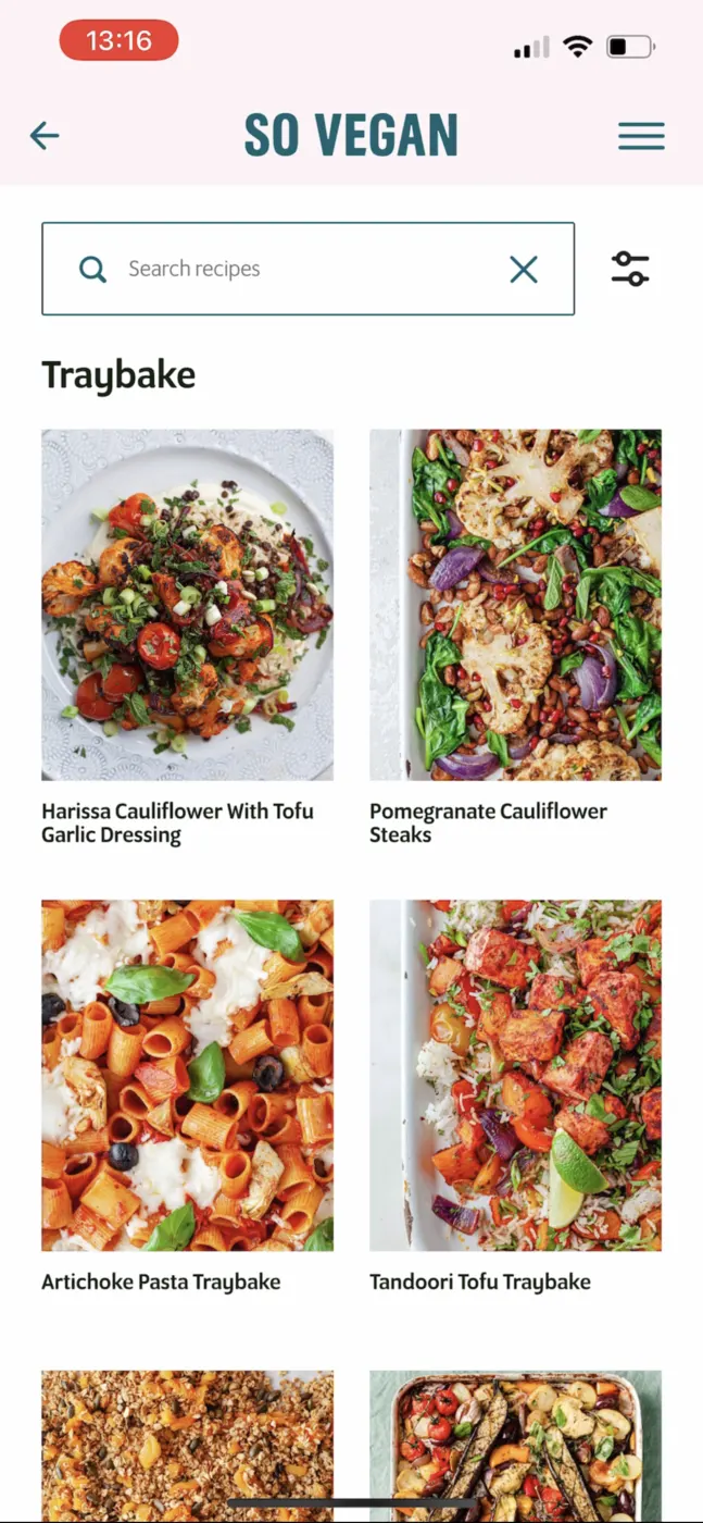 So Vegan screen 3